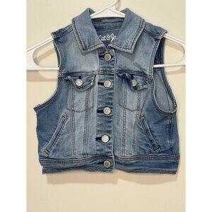 Girls Cat and Jack Demin Vest Size Small